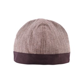 Battle-Merchant Viking Birka Cap with Herringbone Pattern - Medieval LARP Hat Headgear Hood, brown