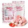 Coated dried strawberries 72g, crispy strawberries, fruit snacks, 18 small