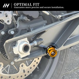 MotHeart M8 Swing Arm Bobbin for Ninja ZX-4RR 2023 Paddock Stand Shock Absorption Protective Slider ninja zx-4rr Parts (Gold)