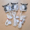 Cord Titler for Horizontal Blinds (Square HP White & Silver,