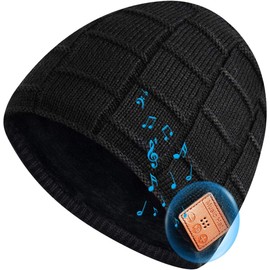 Bluetooth Beanie Hat, Gifts for Men Women with Wireless Bluetooth 5.0 Headset, Built-in Detachable HD Stereo Speakers & Microphone, Winter Outdoor Sport Skiing Hats