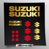 SUZUKI TANK & MOTORCYCLE HELMET STICKERS SET - PRE-CUT -