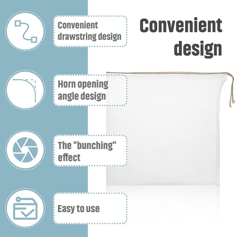 Compost Tea Bag, Pump Strainer Bag with Drawstring, Mesh Filter