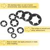 QUARKZMAN Set of 40 Internal Toothed Star Lock Washers Set