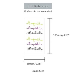 Oottati 2 Sheets Tiny Small Temporary Tattoos For Women Men Finger Hands Neck Wrist Face, Cute Long Lasting Cartoon Fake Tattoo Stickers For Kids Boys Girls I love you I hate you Quota Heart Star