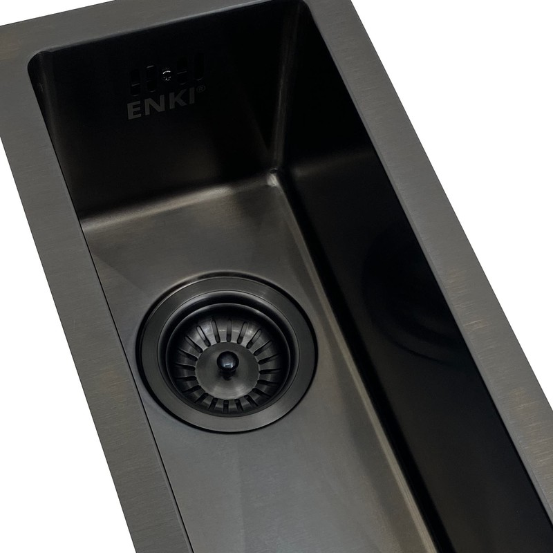 ENKI, SA021, Kitchen Sink Strainer Basket Waste Overflow Pipe Single