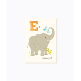 Sea Urchin Studio - E is for Elephant - ABC Alphabet Wall Art for Kids