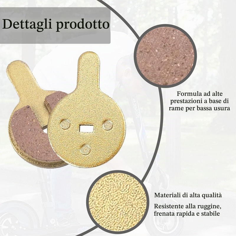 2 Paia Pastiglia Freno in Sinterizzazione, Leggere, a Basso Rumore