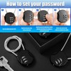 Wire Rope Lock, 2 Pcs Mini Code Lock, Wire Rope