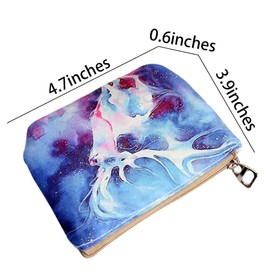 ALLITIC Small Coin Purse Women Change Purse Pouch Cute Canvas Coin Wallet Bag with Zipper for Women and Girls