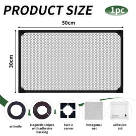 Aquarium Sieve, Magnetic Aquarium Anti Spring Net, Fish Insulation Box, Anti-Escape Net, Cover for Fish, Reptiles, Turtles, Other Animals Escape, Fish Protection Accessories, 50 x 30 cm