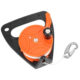 150ft Scuba Dive Reel Kayak Anchor with Handle Card Position PP Rope Combination for Safety Underwater Diving Snorkeling(Orange)