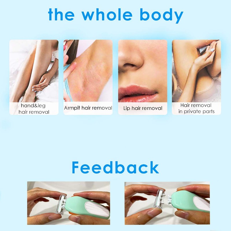 Razors for Women 6 Refills 3 Blades Shaver for Face