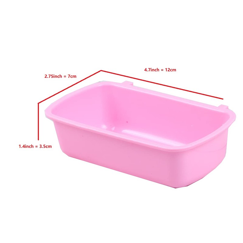 Small Animal Feeder Bowl Basic Dish Covenient Hanging Cups -