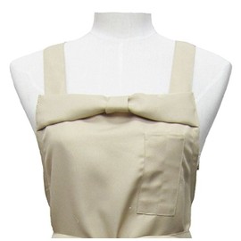 TO186 Cute Stylish Women's Ribbon Apron Beige, beige