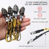 Pack of 4 Motorcycle Indicators 12 V LED with E