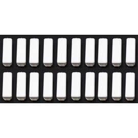 Plastic 1/2 x 1-1/2 inch White Rectangle Tubing Cap, Finishing Plug, Pipe Tubing End Cap, Durable Chair Glide Universal (50)