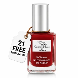 Karma Organic Esmalte de uñas natural no tóxico, vegano y sin crueldad para arte de uñas, secado rápido, esmalte de uñas de larga duración (Burdeos)  