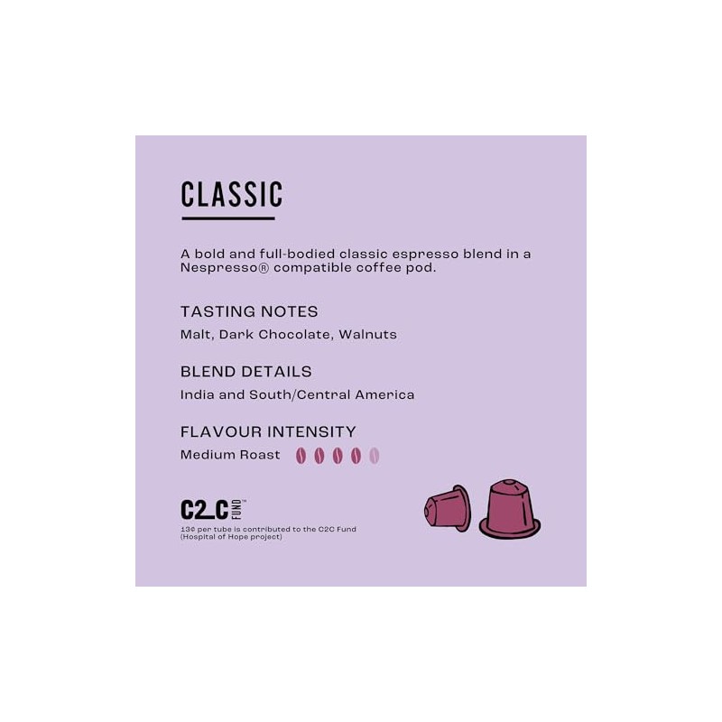 Mozzo Classic Roast Coffee Pods - Medium-Dark Roast - Nespresso®