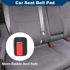 Hihaha Seatbelt Covers for Adults Children/Backpack Shoulder Pad Multifunctional Seat Belt Pad Cover for Truck Car SUV/Comfort Breathable Faux Leather 6.5x23cm / 1pcs Red