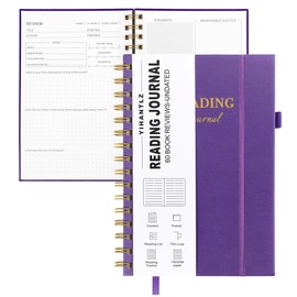 YIHANTLZ Reading Journal - Book Journal for Book Lovers & Readers, Review and Track Your Reading Progress, book journal reading log Reading Log Gift, 8.5x5.5 (A5 Violet) - Hardcover