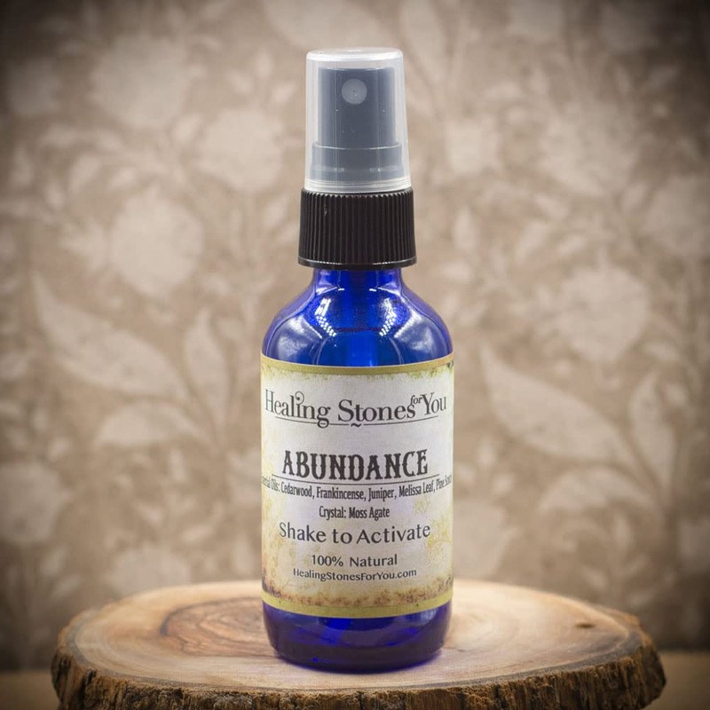 Abundance – Crystal Infused Aromatherapy Spray with Essential Oils and