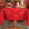 Honellaty Christmas Poinsettia Tablecloth Rectangle, 52 x 70 inch Jacquard