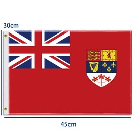 30×45 CM Old Canada Red Ensign Flag(1957-1965),12×18 inch Small 100D Former Canadian Outdoor Banner,Tiny Doube Side Printing Decor For Boat Car Marking Patio Garden With Brass Gromment