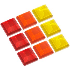 Deko Magnete in rot, orange & gelb • 9 Starke Magnet Steine für Kühlschrank, Magnettafel & Whiteboard • Nachhaltige Geschenke für Frauen • 20x20x3mm