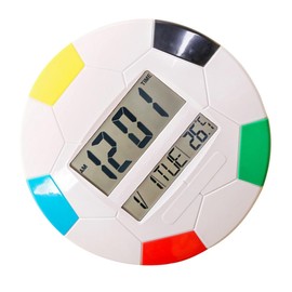 CORHAD Digital Hanging Clock with Temperature and Humidity Simple Round LCD Wall Clock for Home and Office Decoration Design Easy to Install