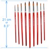 9 Pcs Pointed Round Paint Brushes Set with Synthetic Sable