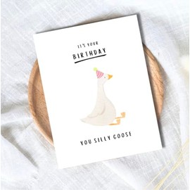Silly Goose Birthday Card | In Love Card | Birthday Card For Husband Wife Boyfriend Girlfriend Mom Dad | Funny Birthday Card | Greeting Card