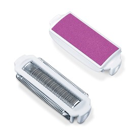 Beurer HL 36 Nachkaufset, 2 Scherfolien mit Schermessern und ein Peelingaufsatz, anti-allergene Scherfolie gegen Hautreizungen; für den elektrischen Beurer HL 36 Damenrasierer