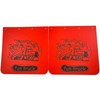 BST BSSP 2PCS Universal Red Mud Flaps 24"x24", Straight Heavy