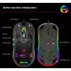 HXSJ J900 Wired Programmable Gaming Mouse RGB Lighting