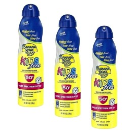 Banana Boat (3) Banana Boat Kids Free Continuous Spray Sunscreen SPF 50+ Broad Spectrum 6 oz