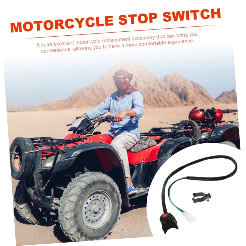 Outanaya 2pcs Motorcycle Kill Stop Horn Button Durable Ignition Switch