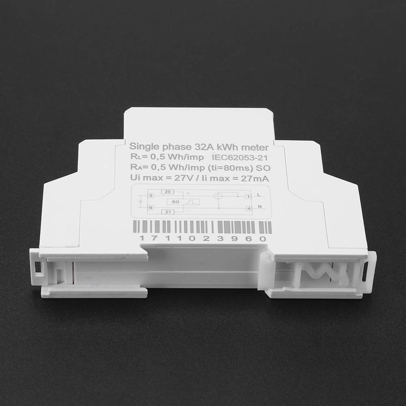 Digital Electricity Meter, 220 V Single-Phase DIN Rail Electricity Meter,