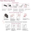 Thokono Press on Nails Short Square False Nails Stick On