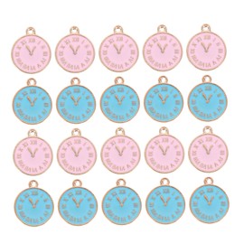 COHEALI 20pcs Earring Clock Pendants Handbag Charms Crafting Decor Special Watch Accessories Clock Charm
