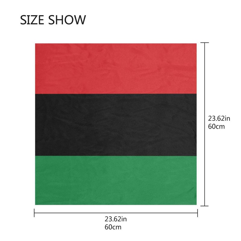 African Flag Silk Scarf Head Hair Wraps Bandana Square Satin