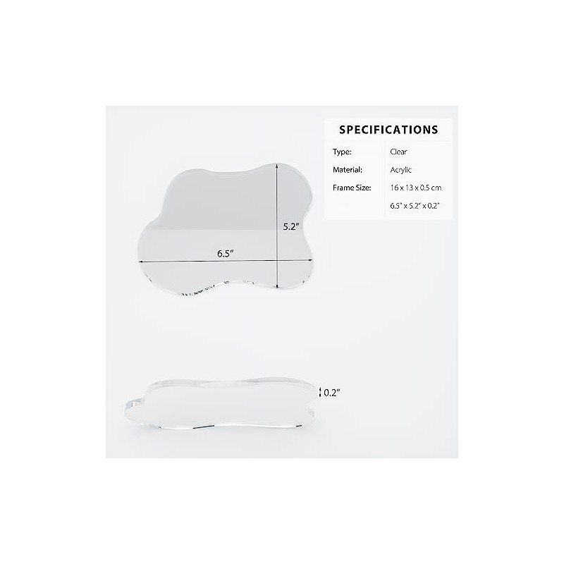 Irregular Acrylic Coasters - Clear Cloud Shape Drink Coasters