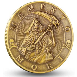 Memento Mori Carpe Diem Challenge Coin Stoic Reminder Token (Single Coin)