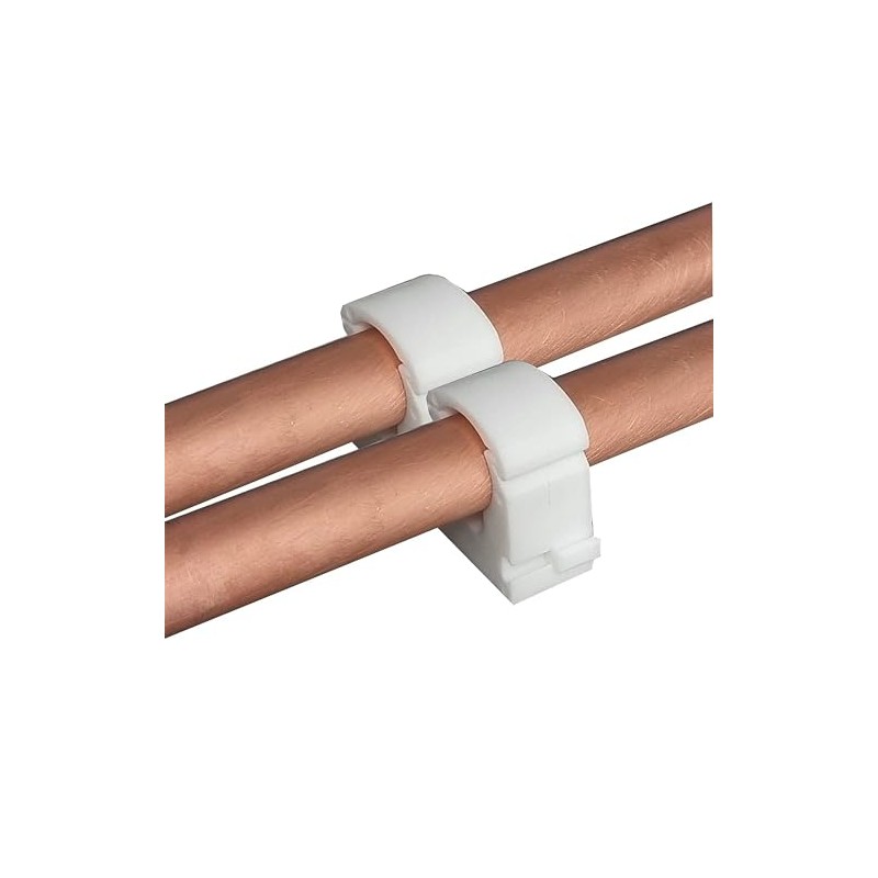 15mm Double Hinged Pipe Clips (50 pcs)