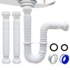 VIVIDA Flexible Drain Pipe 1-1/2" P Trap 2 PACK, Under
