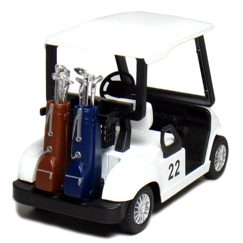 Box of 12 White Golf Carts, 4Ã‚½ Die-cast Metal with