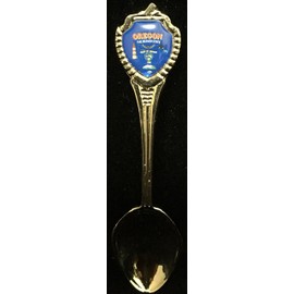 Artist Unknown Oregon (OR) Souvenir Spoon - 3.5" Shield-shaped, Silver Plated Zinc Alloy - 1 Piece
