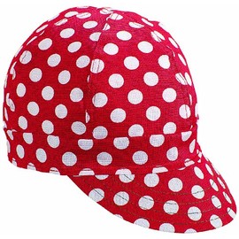 Mutual Industries 13220-00000-0000 Kromer R/ W Dot Style Welder Cap, Cotton, Length 5", Width 6"
