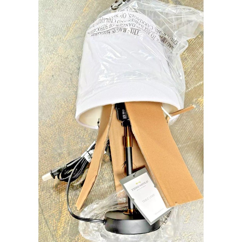 Threshold Set of 2 x Stick Mini Table Lamp Black