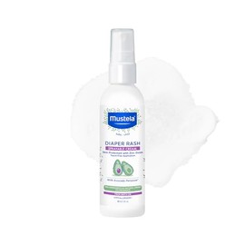 Mustela Baby Diaper Rash Cream Spray – Touch-Free protectant with Zinc Oxide & Natural Avocado - Treats, Soothes and Prevents Diaper Rash- Fragrance-F